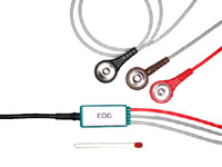 EOG-Verstärker und Elektroden